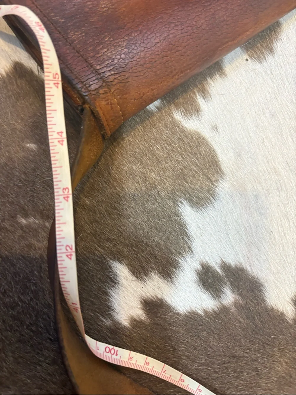 Vintage Brown Leather Crossbody Bag with Brass Accents
